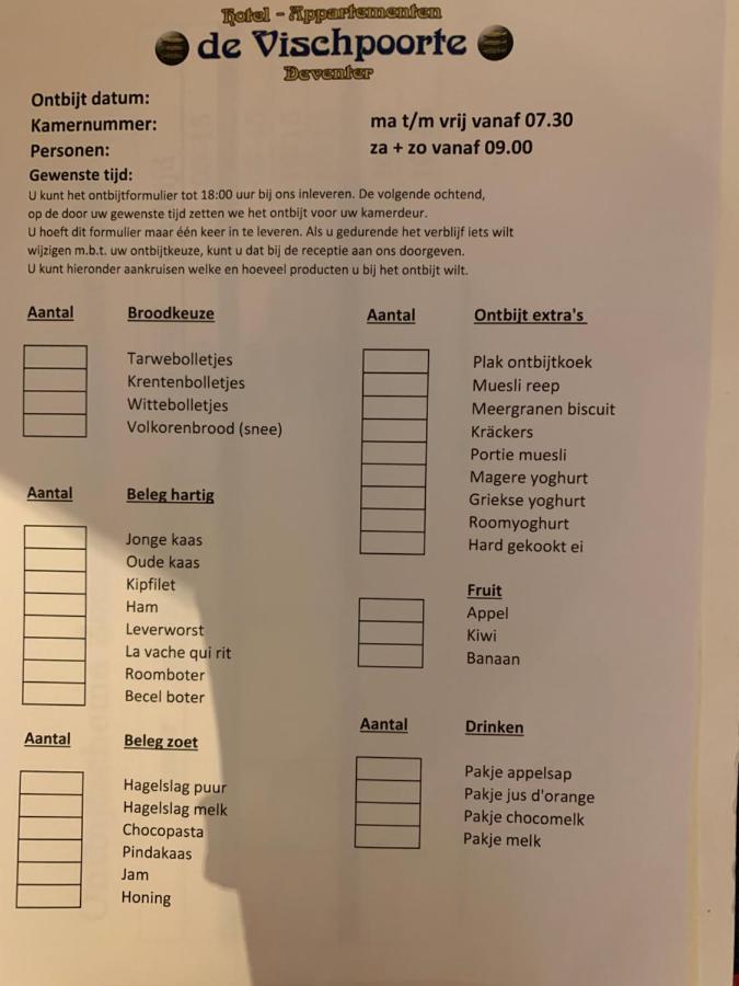 Hotel De Vischpoorte, Hartje Deventer En Aan De Ijssel Eksteriør billede